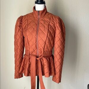 Marie Oliver Puffer Coat . NEW w/ o tags . Rust orange . Small